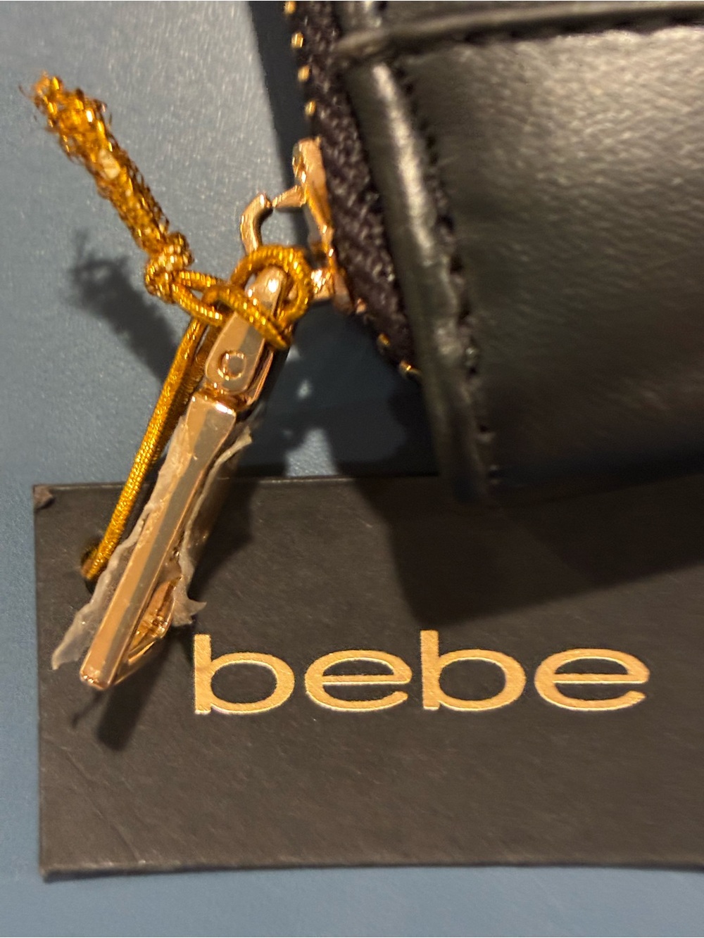 bebe Black Wallet with Gold Medallion - Picture 2 of 4